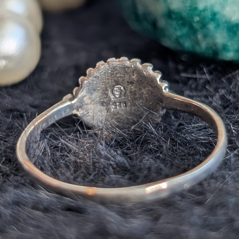 Solid Sterling Rutilated Quartz Ring 9 - image 6